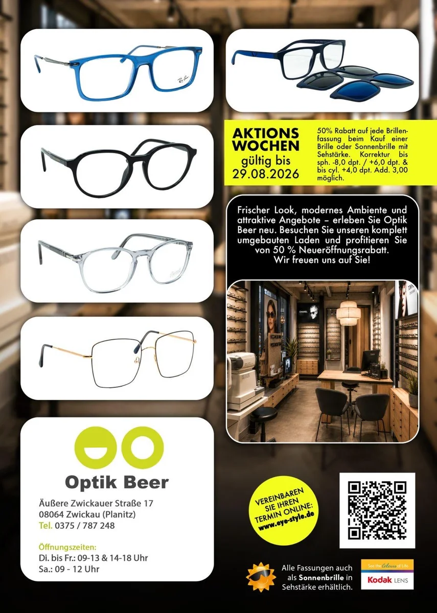 Optik Beer – Aktionswochen bis 29.08.2026, Konditionen und Kontakt (Seite 2)